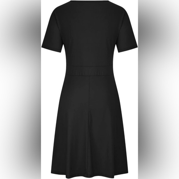 148. NWT Shirt Dress Wrap V-Neck Short Sleeve MIDI Swing 2X Plus Size - Picture 2 of 3